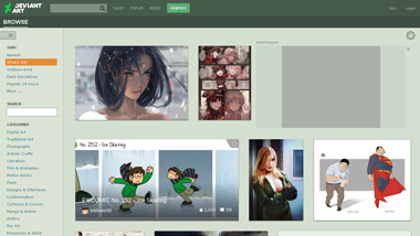 is deviantart Up or Down