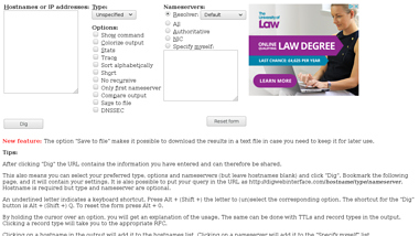 is digwebinterface Up or Down
