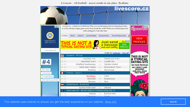 is livescore.cz Up or Down