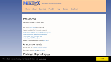 is miktex Up or Down