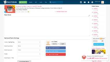 is pastebin Up or Down